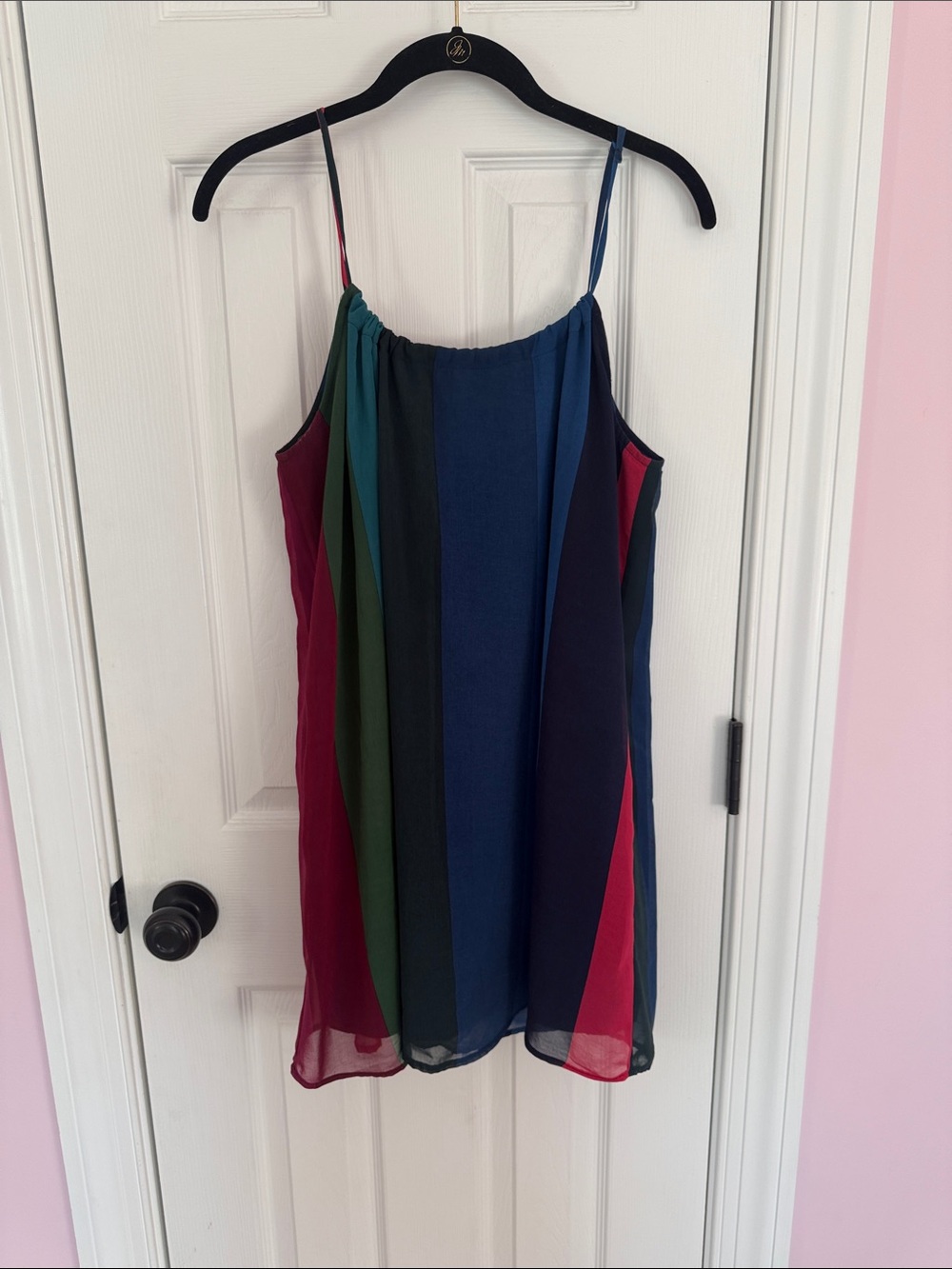 Show Me Your Mumu Colorblock Striped Mini Dress Size Small